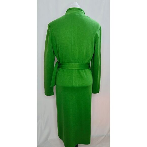 Liz Claiborne Green Vintage Wool Blend REAL Wrap Dress Green Size Small - Picture 5 of 9